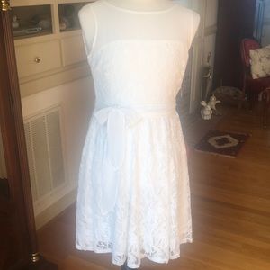 Danny & Nicole ivory lace dress size 14 NWT